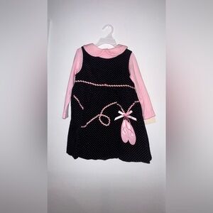 Semi formal polka dot ballerina two piece dress.